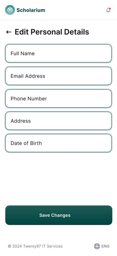Edit Personal Details